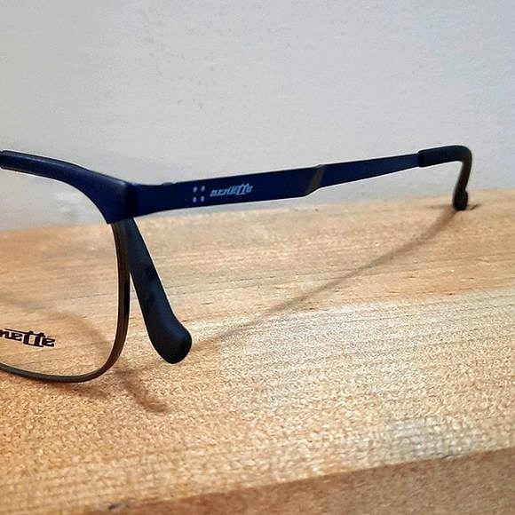 NEW Rx'able Eyeglass Frame, ARNETTE, blue metal 54 17 145 lightweight business - Picture 5 of 6